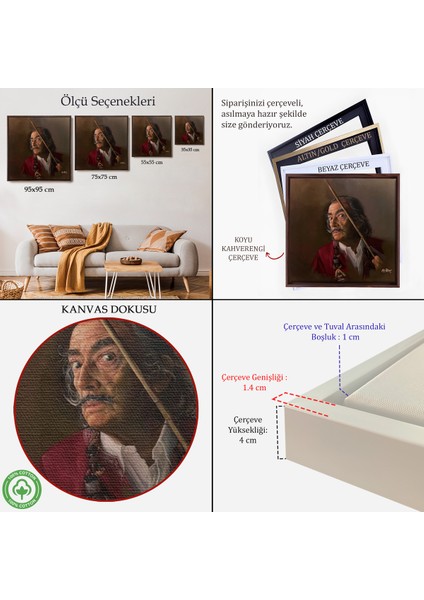 Çerçeveli Salvador Dali Kanvas TABLO-5325 indirimleri