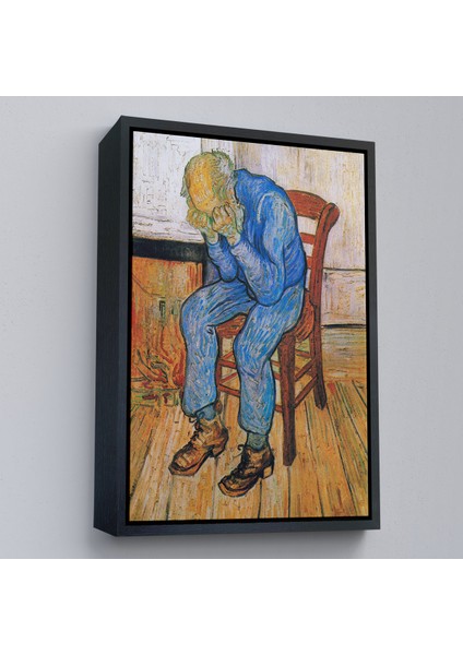 Çerçeveli Acı Çeken Yaşlı Adam Sonsuzluğun Eşiğinde Tablosu - Vincent Van GOGH-7442 fırsatları
