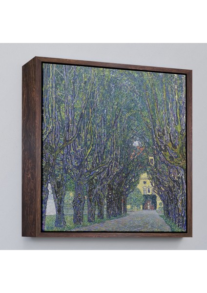 Çerçeveli Allee At Schloss Kammer, Gustav Klimt TABLOSU-8342