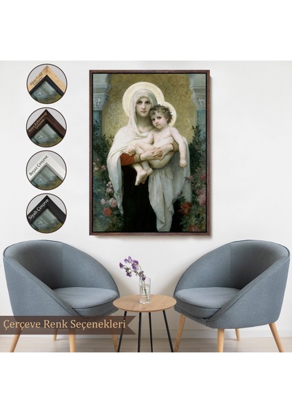 Çerçeveli Meryem ve Oğlu Isa Tablo - Jesus Christ -6438