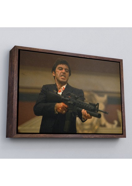Çerçeveli Scarface Alpacino Italyan Mafya Kanvas TABLO-5147 fiyatları