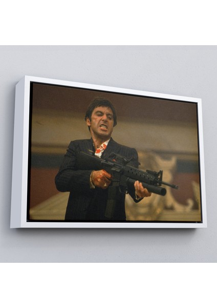 Çerçeveli Scarface Alpacino Italyan Mafya Kanvas TABLO-5147 fırsatları
