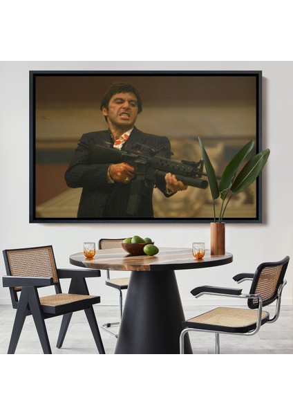 Çerçeveli Scarface Alpacino Italyan Mafya Kanvas TABLO-5147