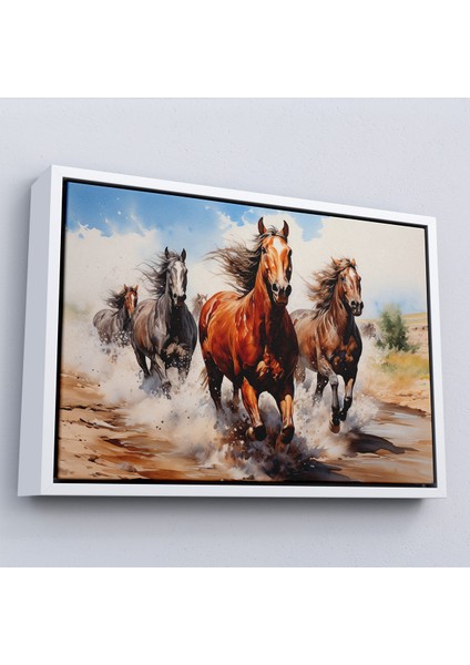 Çerçeveli Koşan Atlar TABLOSU-7279 fırsatları