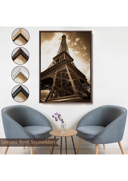 Çerçeveli Fransa Paris Eyfel Kulesi Duvar TABLOSU-6424