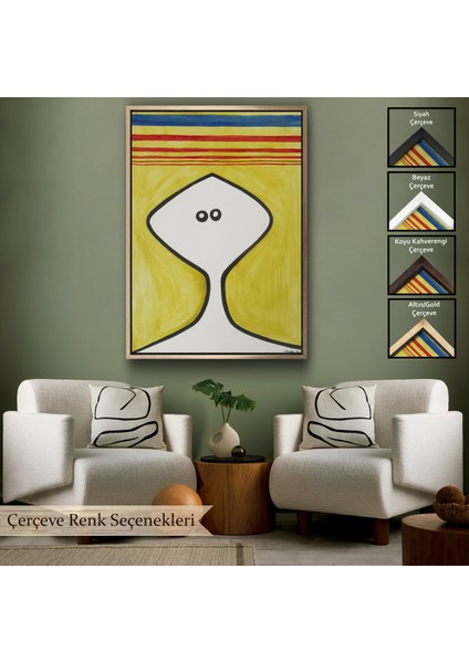 Çerçeveli Alexander Calder - Soyut Kafa Tablosu - HEAD-7321