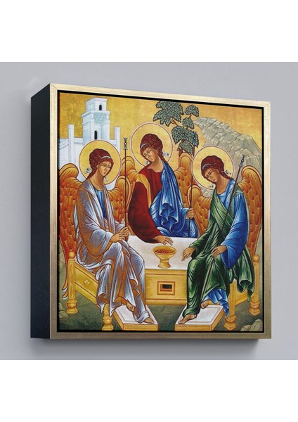 Çerçeveli Andrei Rublev Tarafından Kutsal Üçleme Kanvas Tablo, Hristiyan Kilise HEDIYESI-5327 fiyatları