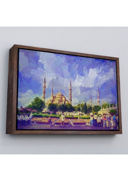 Çerçeveli Sultan Ahmet Camii Yağlıboya Görünüm Dekoratif Kanvas Duvar TABLOSU-3671 fiyatları