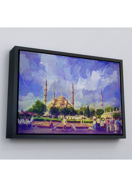 Çerçeveli Sultan Ahmet Camii Yağlıboya Görünüm Dekoratif Kanvas Duvar TABLOSU-3671 modelleri