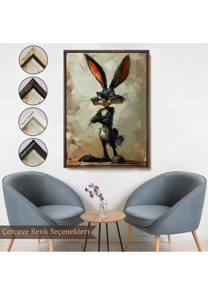 Çerçeveli Bugs Bunny Tavşan TABLOSU-7710