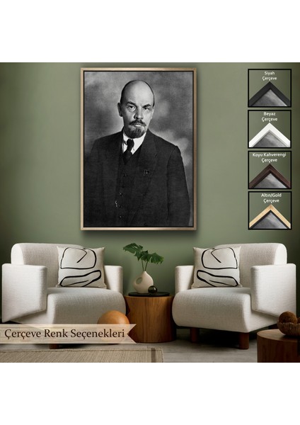 Çerçeveli Sovyet Lideri Vladimir Lenin TABLO-7944