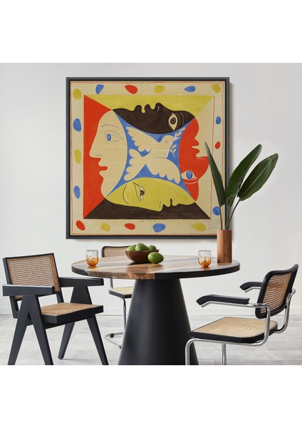 Çerçeveli Pablo Picasso, Dörtlü Yüzler TABLOSU-8348