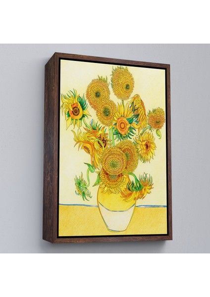 Çerçeveli Vincent Van Gogh - Ayçiçekleri TABLO-7447 fiyatları