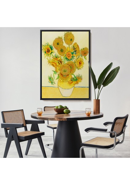 Çerçeveli Vincent Van Gogh - Ayçiçekleri TABLO-7447