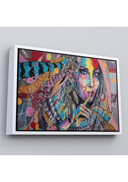 Çerçeveli Koruyucu Kız Portresi Yağlıboya Görünüm Dekoratif Kanvas Duvar TABLOSU-3469 fırsatları