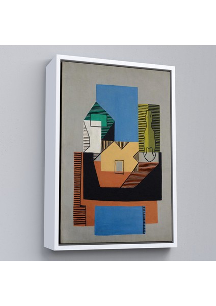 Çerçeveli Pablo Picasso - Gitar, Şişe ve Meyve Kase TABLOSU-7317