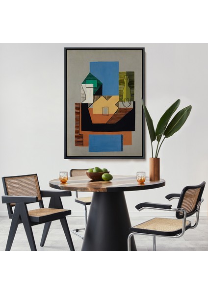 Çerçeveli Pablo Picasso - Gitar, Şişe ve Meyve Kase TABLOSU-7317