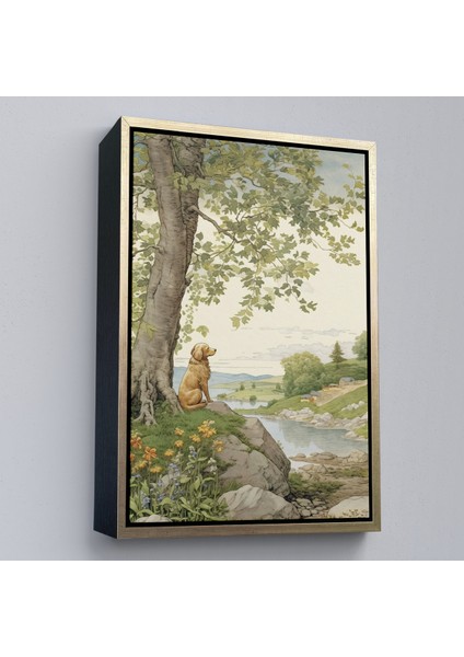 Çerçeveli Manzarayı Izleyen Yalnız Köpek TABLOSU-7525 modelleri
