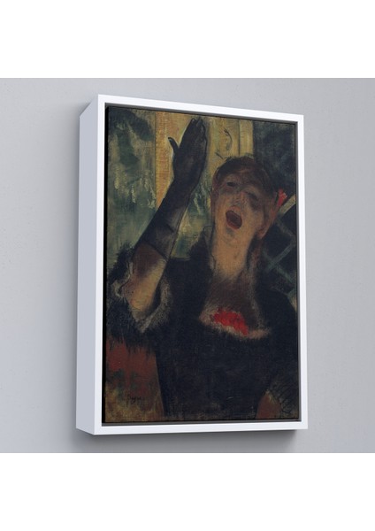 Çerçeveli Edgar Degas - Cafe Singer TABLO-8088