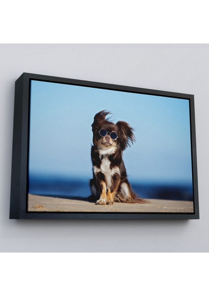 Çerçeveli Küçük Köpek Dekoratif Kanvas TABLO-1157 fırsatları