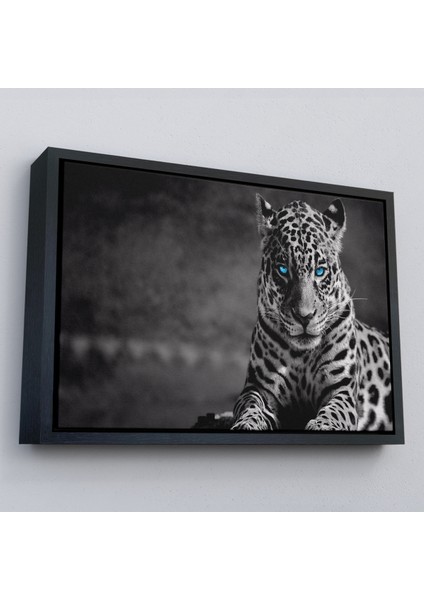 Çerçeveli Mavi Gözlü Leopar Dekoratif Kanvas TABLO-1162 modelleri