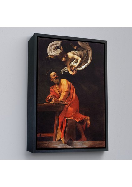 Çerçeveli Caravaggio - Aziz Matta ve Melek Tablosu - Saint Matthew And The ANGEL-7388 fırsatları