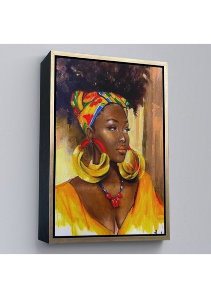 Çerçeveli Afro Amerikalı Güzel Kadın Duvar TABLOSU-6371 modelleri