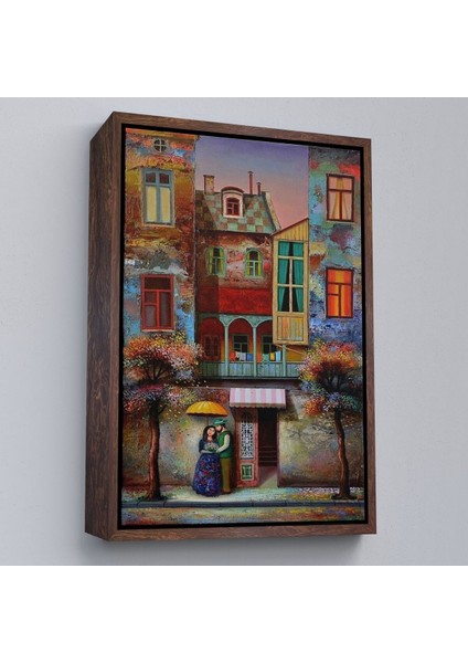 Çerçeveli Aşık Çift Kanvas Duvar TABLOSU-6179