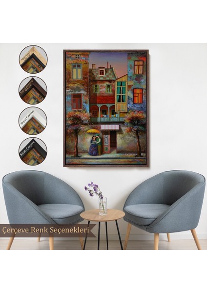 Çerçeveli Aşık Çift Kanvas Duvar TABLOSU-6179