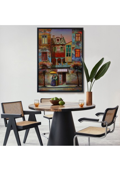 Çerçeveli Aşık Çift Kanvas Duvar TABLOSU-6179