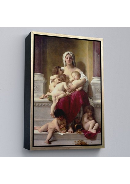 Çerçeveli Yetiştirme Yurdundaki Kadın ve Çocuklar Duvar Tablosu William-Adolphe BOUGUEREAU-6147 modelleri