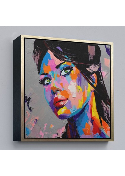 Çerçeveli Güzel Kadın Yağlıboya Görünüm Dekoratif Kanvas Duvar TABLOSU-5834 modelleri