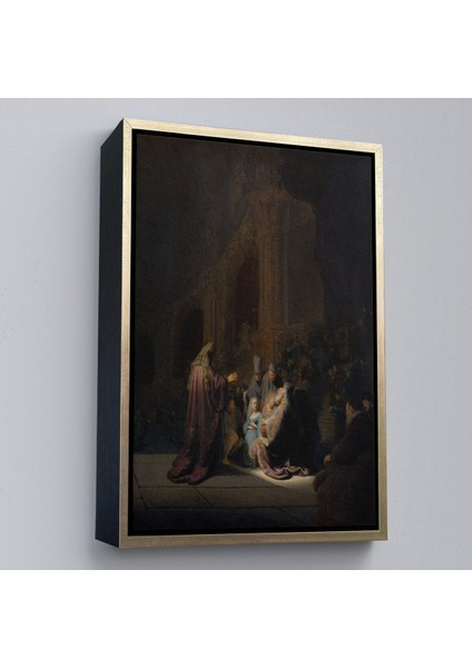 Çerçeveli Rembrandt Van Rijn Simeon - Tapınakta Övgü Şarkısı TABLO-7408 modelleri