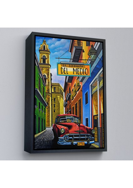 Çerçeveli La Bodeguita Cuba Car Duvar TABLOSU-6457 modelleri