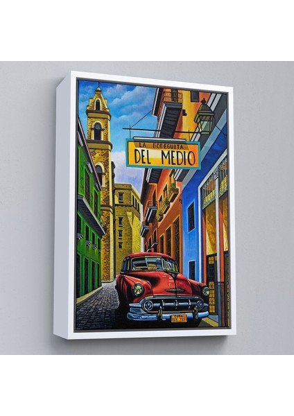 Çerçeveli La Bodeguita Cuba Car Duvar TABLOSU-6457 fırsatları