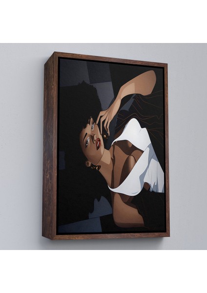 Çerçeveli Afrikalı Güzel Kadın TABLOSU-7502 fiyatları