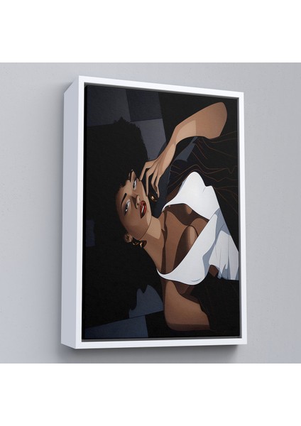 Çerçeveli Afrikalı Güzel Kadın TABLOSU-7502 fırsatları