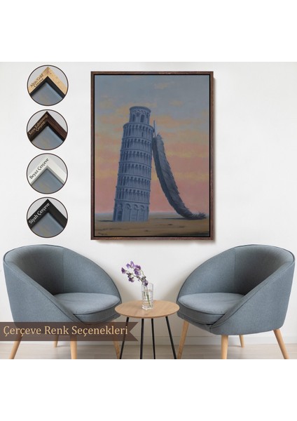 Çerçeveli Rene Magritte - Yolculuk Hatırası TABLO-7409