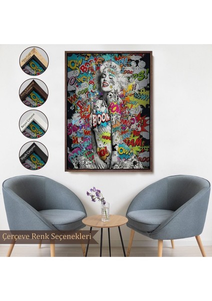 Çerçeveli Graffiti , Renkli Kanvas TABLO-5307