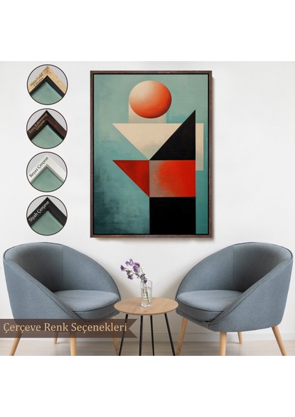 Çerçeveli Modern Desenli Soyut TABLO-7544