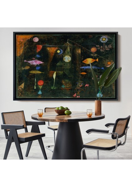 Çerçeveli Paul Klee - Sihirli Balık Tablo - Fish MAGIC-7109