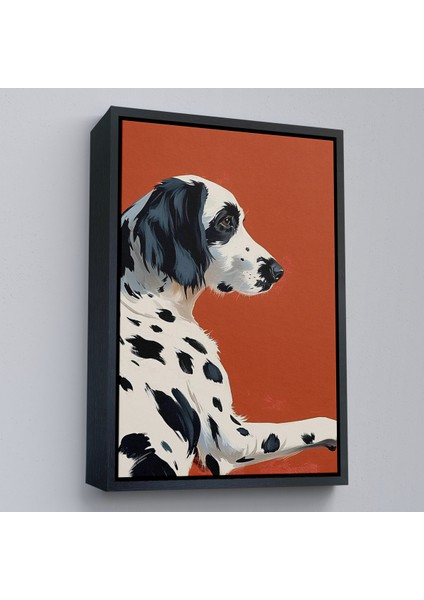 Çerçeveli Sevimli Dalmaçyalı Köpek TABLO-7578 fırsatları