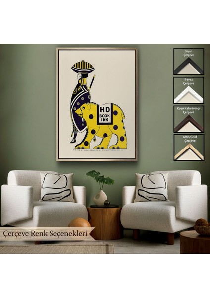 Çerçeveli Augustus Jansson - Queen City Mürekkep TABLO-8072