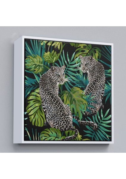 Çerçeveli Leoparlar Dekoratif Kanvas TABLO-5813