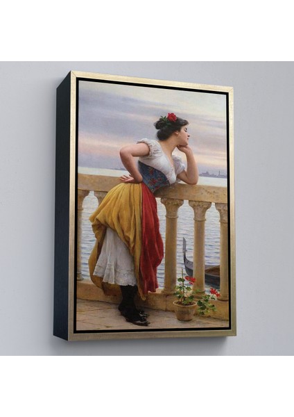 Çerçeveli Eugen Von Blaas In Bekleyiş Isimli Eseri Duvar TABLOSU-6117 fiyatları
