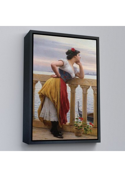 Çerçeveli Eugen Von Blaas In Bekleyiş Isimli Eseri Duvar TABLOSU-6117 modelleri