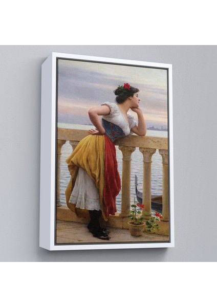 Çerçeveli Eugen Von Blaas In Bekleyiş Isimli Eseri Duvar TABLOSU-6117 fırsatları