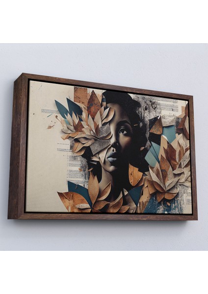 Çerçeveli Çiçek Detaylı Kadın TABLOSU-7260 fiyatları