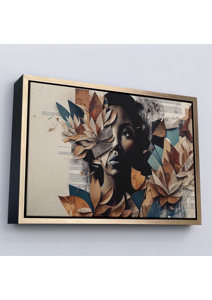 Çerçeveli Çiçek Detaylı Kadın TABLOSU-7260 modelleri