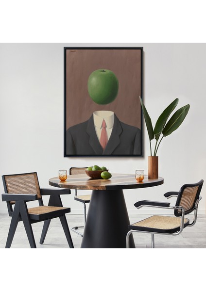 Çerçeveli Rene Magritte - Soyut Sabit Fikir TABLOSU-7343